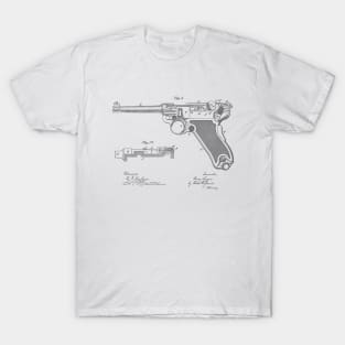 Gun Design vintage patent drawing T-Shirt